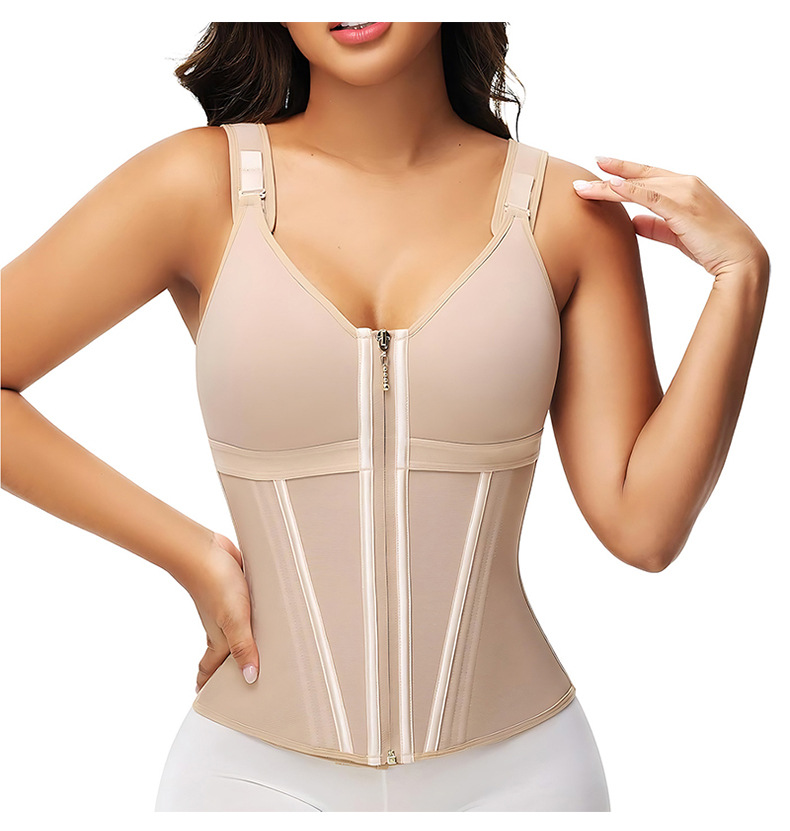 Womens Compression Shapewear Vest with Front Zipper